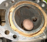 Uitgelopen klepzitting door te hoge motortemperatuur